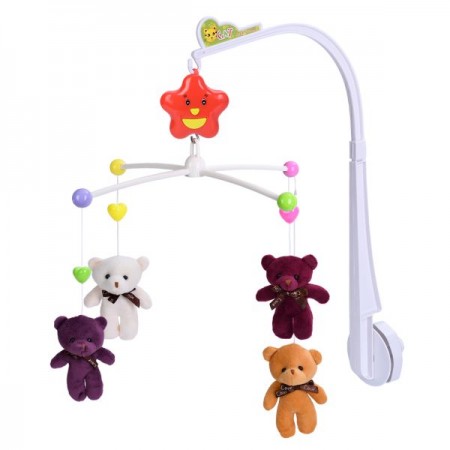 Музыкальная карусель на кроватку BabyToys D120 с плюшевыми подвесками Музыкальная карусель на кроватку BabyToys D120 с плюшевыми подвесками