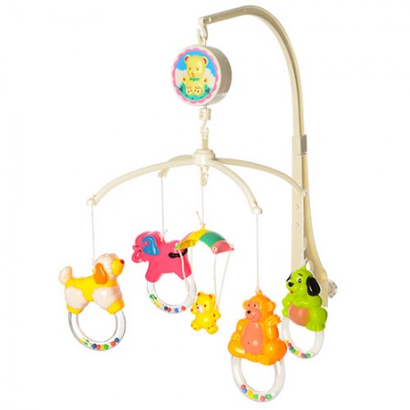 Карусель на ліжечко BabyToys М 1177 U/R заводна музична 5 підвісок