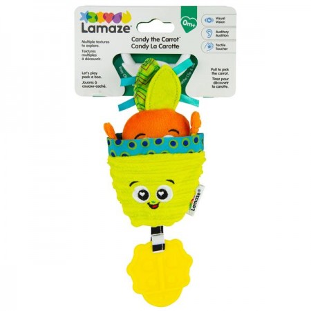 Мягкая игрушка-подвеска Lamaze Морковка с прорезывателем L27381 Мягкая игрушка-подвеска Lamaze Морковка с прорезывателем L27381