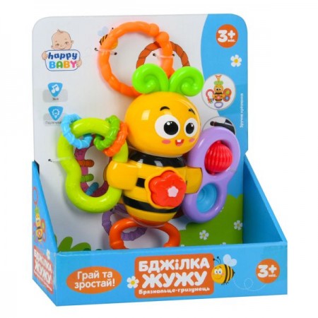 Подвеска HB 0043 пчелка, 20см, музыка, звук, свет, трещотка, на бат-ке, в кор-ке Подвеска HB 0043 пчелка, 20см, музыка, звук, свет, трещотка, на бат-ке, в кор-ке