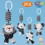 Подвеска K8BW1-4ABCD на коляску, 33см, животное, погремушка, пищалка, плюш, 4 вида, в кульке