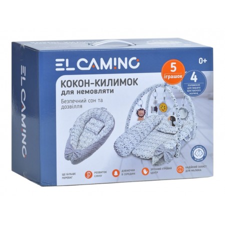 Кокон-коврик для младенца 2 в1 ME 1197, музыка, 5 игрушек, El Camino Кокон-коврик для младенца 2 в1 ME 1197, музыка, 5 игрушек, El Camino