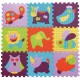 Детский EVA коврик-пазл Baby Great "Веселый зоопарк", 6 текстур, 9 ед.