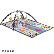 Коврик развивающий BabyToys BE1302 с погремушками животные