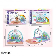 Развивающий коврик с игровым центром BabyToys 59038 единорог музыкальный со светом