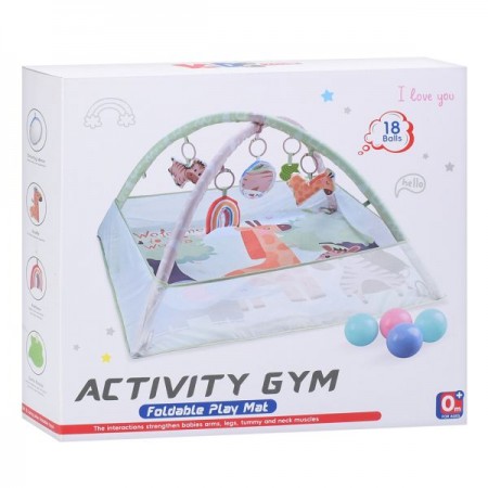 Коврик для младенца BabyToys 304 с дугами и подвесками