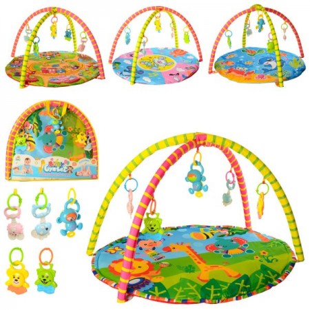 Коврик развивающий BabyToys 604 с погремушками и дугами