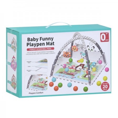 Коврик для младенца BabyToys 8711-8712 с подвесками и шариками Коврик для младенца BabyToys 8711-8712 с подвесками и шариками
