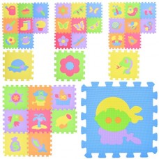 Коврик-пазл мозаика BabyToys MR 1273-75-85-86, 9 деталей EVA Коврик-пазл мозаика BabyToys MR 1273-75-85-86, 9 деталей EVA