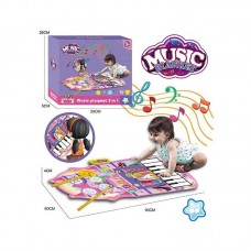 Музыкальный коврик BabyToys YYD-03 2 в 1 с пианино и барабаном