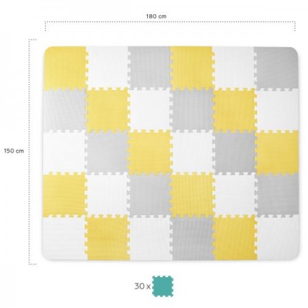 Розвивальний килимок-пазл Kinderkraft Luno Yellow 30 ел. KKMLUNOYEL0000