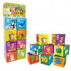 Мягкие кубики 4FUN Game Club Животные 6 штук водонепроницаемые