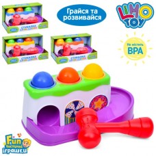 Игра FT 0058 стучалка 25см, молоток, 3 шарика, 4 цвета, в кор-ке