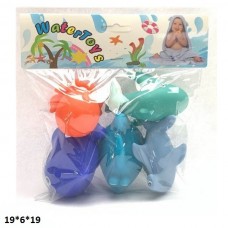 Игрушка пищалка BabyToys W8295 резиновые рыбки 5 шт