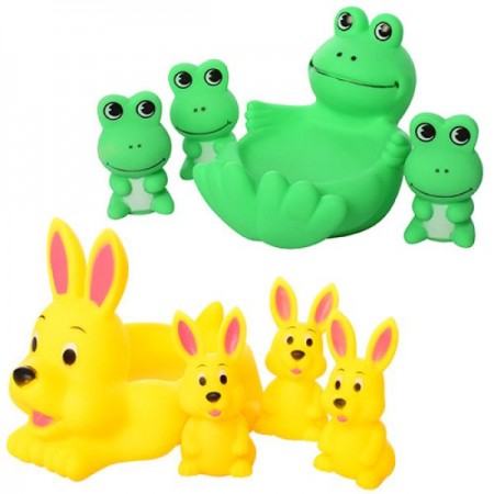Резиновые животные с пищалкой 522-3-4 BabyToys, 4 шт