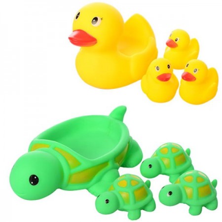 Резиновые животные с пищалкой 522-3-4 BabyToys, 4 шт
