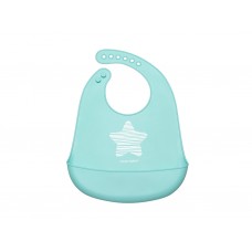 Слюнявчик силиконовый с кармашком Pastel - голубой Canpol Babies 74/024_blu
