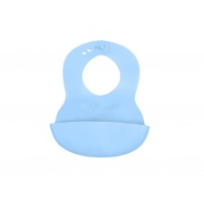 Слюнявчик мягкий, голубой, 32x23 см, TPE, от 6 мес, 835/05, BabyOno