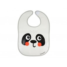 Слюнявчик пластмассовый с кармашком Hello Little - панда, Canpol Babies 9-232_whi