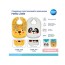 Слюнявчик пластмассовый с кармашком Hello Little - панда, Canpol Babies 9-232_whi