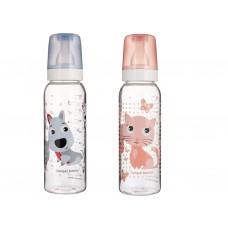 Бутылка 250 мл с рисунком BPA FREE Коллекция Веселые зверьки Canpol Babies 11/841