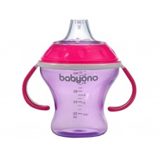 Поїлка непроливайка з м'яким носиком Рожевий Natural nursing 180 мл BabyOno 1456/02