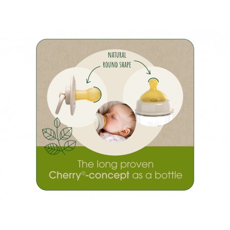 Соска круглая Cherry Green М, латекс, от 0+, средний поток, 2шт, Nip 33043