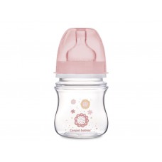 Бутылка с широким отверстием антиколиковая Easystart - Newborn baby 120 мл розовые цветы Canpol Bab 35/216_pin