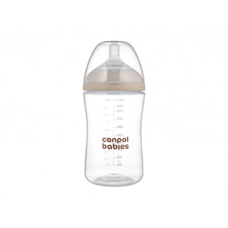 Бутылочка антиколиковая Natural Shape с соской Dual-zone 260 мл, Canpol babies 35/401 Бутылочка антиколиковая Natural Shape с соской Dual-zone 260 мл, Canpol babies 35/401