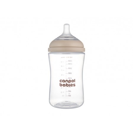 Бутылочка антиколиковая Natural Shape с соской Dual-zone 260 мл, Canpol babies 35/401 Бутылочка антиколиковая Natural Shape с соской Dual-zone 260 мл, Canpol babies 35/401
