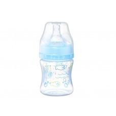 Бутылка антиколиковая с широким отверстием голубая 120 мл BabyOno 402/03