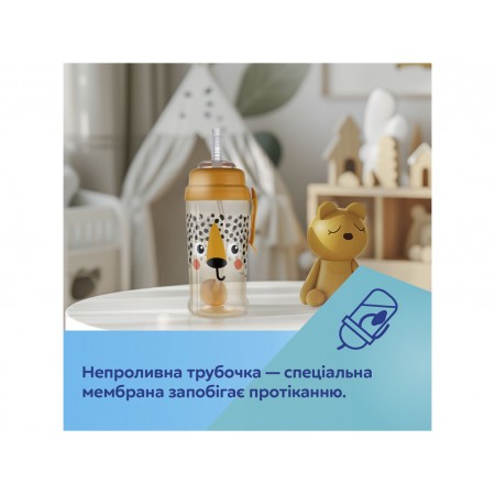Бидончик непроливайка с трубочкой и утяжелителем BabiesBoo - панда, Canpol babies 56/510_whi