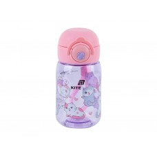 Бутылка для воды детская Cats Kite K25-1235-1, 360 мл, фиолетовая, с сеточкой-фильтром, Kite