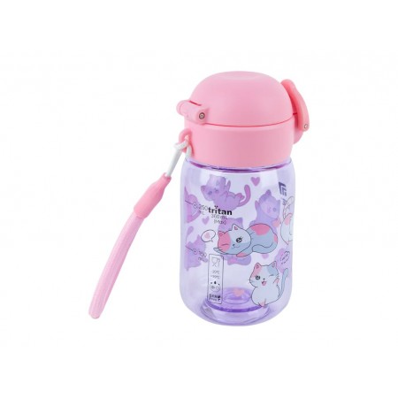 Пляшка для води дитяча Cats Kite K25-1235-1, 360 мл, фіолетова, із сіточкою-фільтром, Kite Пляшка для води дитяча Cats Kite K25-1235-1, 360 мл, фіолетова, із сіточкою-фільтром, Kite