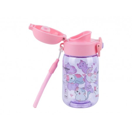 Пляшка для води дитяча Cats Kite K25-1235-1, 360 мл, фіолетова, із сіточкою-фільтром, Kite Пляшка для води дитяча Cats Kite K25-1235-1, 360 мл, фіолетова, із сіточкою-фільтром, Kite