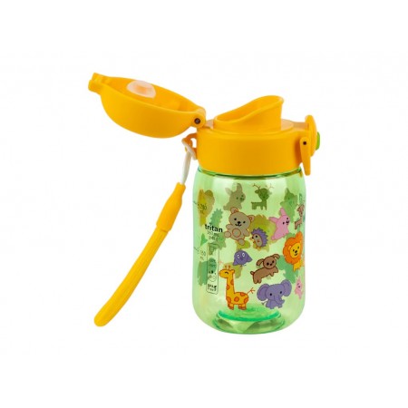 Бутылка для воды детская Zoo Kite K25-1235-3, 360 мл, зеленая, с сеточкой-фильтром, Kite Бутылка для воды детская Zoo Kite K25-1235-3, 360 мл, зеленая, с сеточкой-фильтром, Kite