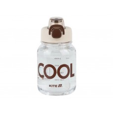 Бутылочка для воды, 700 мл, бело-коричневая с надписью cool K25-1217-1