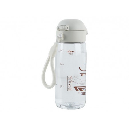 Бутылочка для воды, 480 мл, белая с котиками K25-1236-1 Бутылочка для воды, 480 мл, белая с котиками K25-1236-1