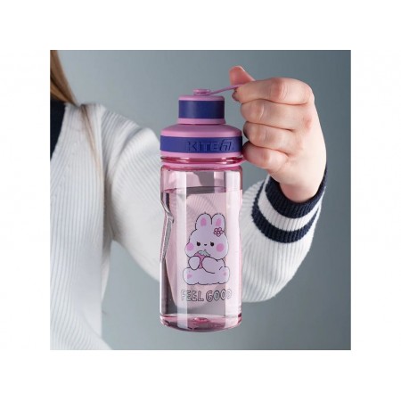 Бутылочка для воды, объем 500 мл, тритан, лиловая, Feel Good, Kite K25-397-2 Бутылочка для воды, объем 500 мл, тритан, лиловая, Feel Good, Kite K25-397-2