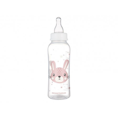 Стандартна пляшечка 250 мл CUTE ANIMALS - рожева Canpol Babies 11/841_pin