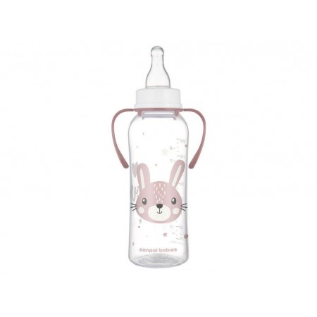 Стандартная бутылочка с ручками 250 мл CUTE ANIMALS – розовая Canpol Babies 11/845_pin Стандартная бутылочка с ручками 250 мл CUTE ANIMALS – розовая Canpol Babies 11/845_pin