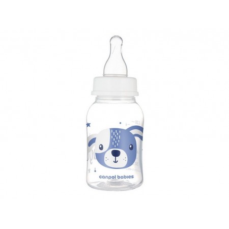 Стандартная бутылочка 120 мл CUTE ANIMALS – синяя Canpol Babies 11/851_blu Стандартная бутылочка 120 мл CUTE ANIMALS – синяя Canpol Babies 11/851_blu