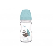 Бутылка с широким отверстием антиколиковая Easystart - Toys 240 мл синяя машина Canpol Babies 35/22 35-221-blu