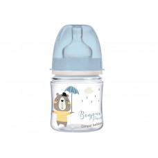 Бутылка антиколиковая с широким отверстием 120 мл PP Easystart Bonjour Paris синяя Canpol Babies 35-231-blu