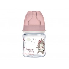 Бутылка антиколиковая с широким отверстием 120 мл PP Easystart Bonjour Paris розовая Canpol Babies 35-231-pin