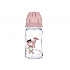 Бутылка антиколиковая с широким отверстием 240 мл PP Easystart Bonjour Paris розовая Canpol Babies 35-232-pin