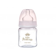 Бутылка антиколиковая с широким отверстием 120 мл PP Easystart Royal baby розовая Canpol Babies 35/ 35-233-pin