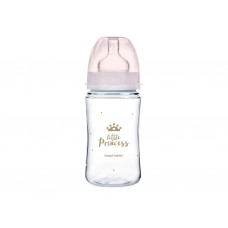 Бутылка антиколиковая с широким отверстием 240 мл PP Easystart Royal baby розовая Canpol Babies 35/ 35-234-pin