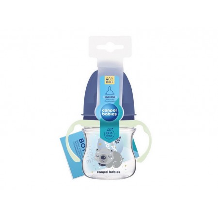 Бутылка антиколиковая с широким отверстием 120 мл Easystart Sleepy Koala – голубая Canpol Babies 35 35-236_blu
