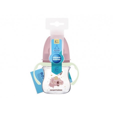 Бутылка антиколиковая с широким отверстием 120 мл Easystart Sleepy Koala - розовая Canpol Babies 35 35-236_pin Бутылка антиколиковая с широким отверстием 120 мл Easystart Sleepy Koala - розовая Canpol Babies 35 35-236_pin